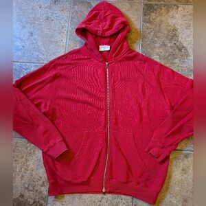 YoungLA Red Zip-Up Sweater